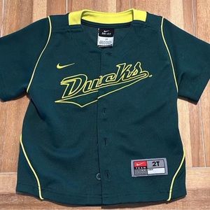 Nike Toddler 2T Dri-Fit Oregon Duck Baseball Jersey